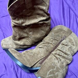 No Boundaries Brown Suede Boots